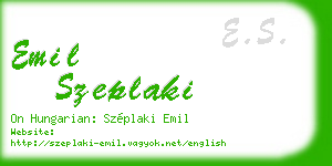 emil szeplaki business card